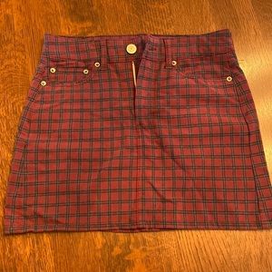plaid mini skirt